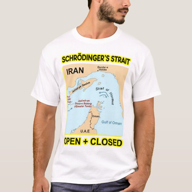 Camiseta Schrodinger's Strait Open and Closed (Frente)