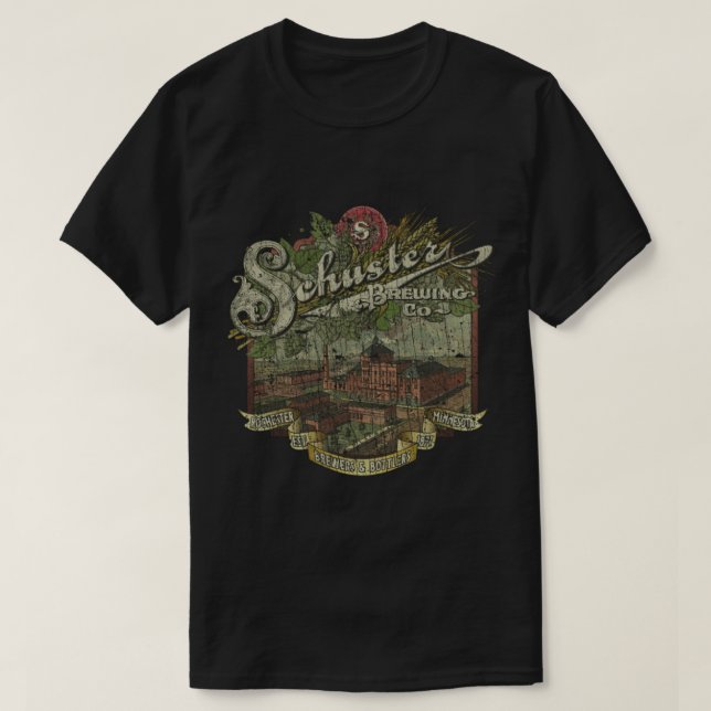 Camiseta Schuster Brewing Co. 1871 (Frente do Design)