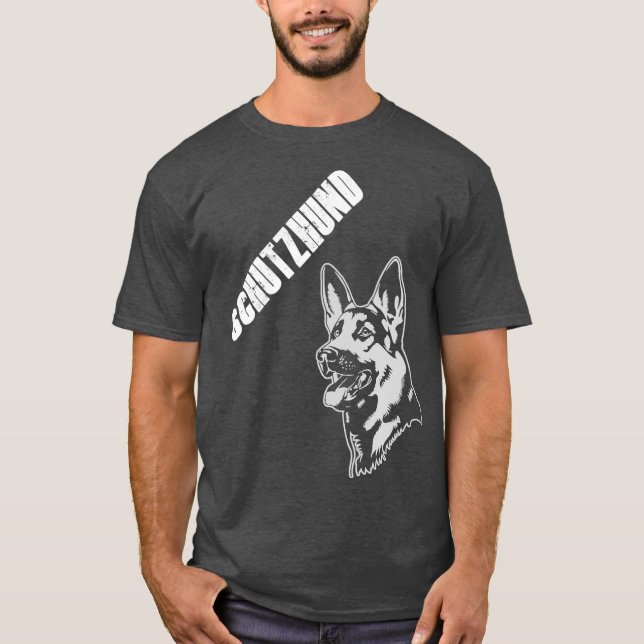 Camiseta Schutzhund Protection dog em alemão para treino de (Frente)
