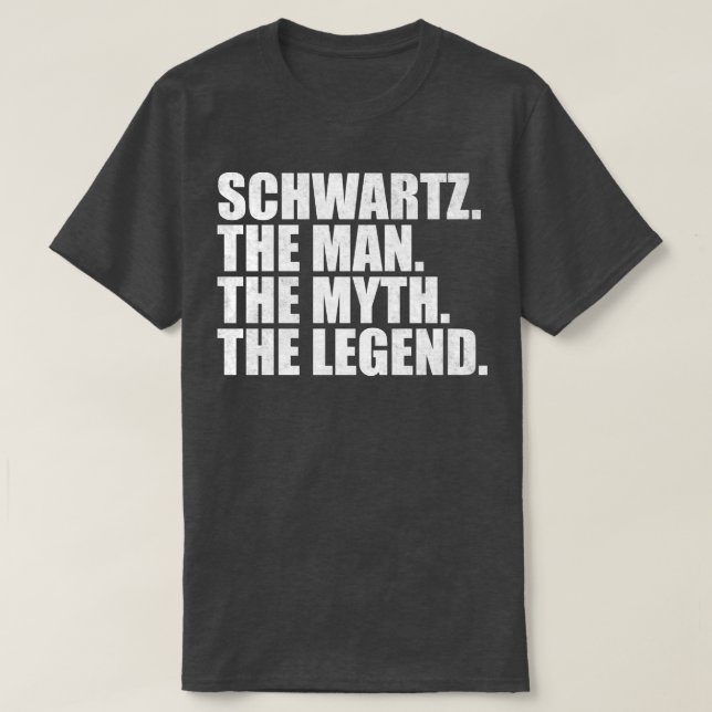 Camiseta Schwartz Nome da família Schwartz sobrenome Schwar (Frente do Design)