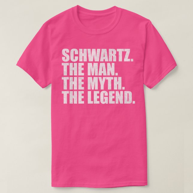 Camiseta Schwartz Nome da família Schwartz sobrenome Schwar (Frente do Design)