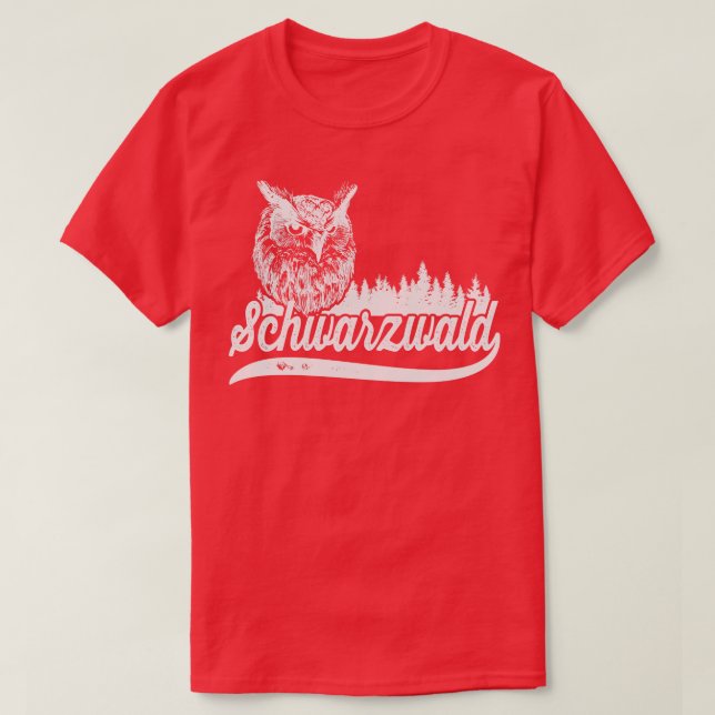 Camiseta Schwarzwald Heimat mit Uhu (Frente do Design)