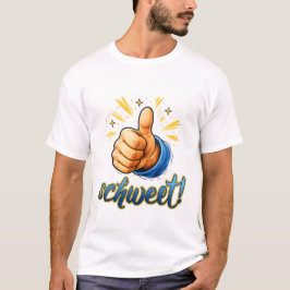 Camiseta Schweet! Arte de Afirmação Positiva com Polegar pa