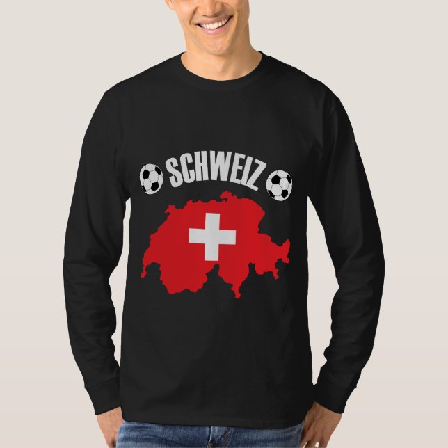 Camiseta Schweiz Suiça Map Soccer (Frente)