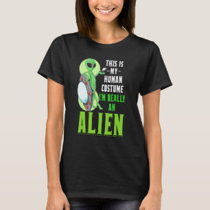 Camiseta Sci Fi Este É O Meu Costume Humano Eu Sou Realment