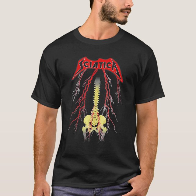 Camiseta Sciatica Skeleton Metal (Frente)