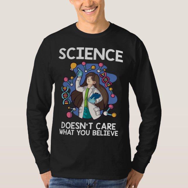 Camiseta Science doesn t care what you believe Teacher (Frente)