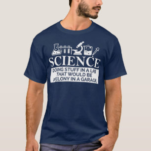 Camiseta SCIENCE em um crime de laboratório em uma químic