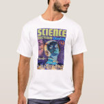 Camiseta Science Fiction Triterly novembro de 1952<br><div class="desc">Foto negativa da Science Fiction Quarterly,  edição de novembro de 1952,  com uma legal retrógrada linda de capacete astronauta no fundo,  navios retrorfuturistas e cidade no primeiro plano. Um exemplo excelente de ficção científica vintage,  polpa,  arte cobrir.</div>