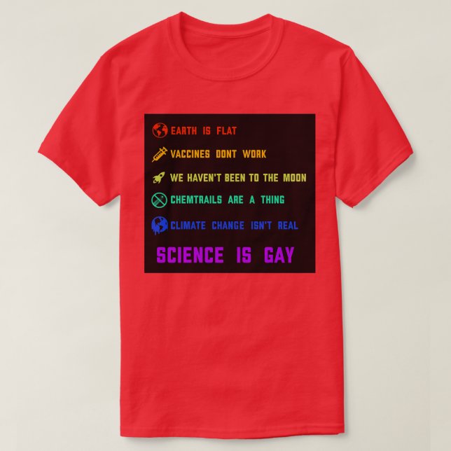 Camiseta Science is gay  (Frente do Design)