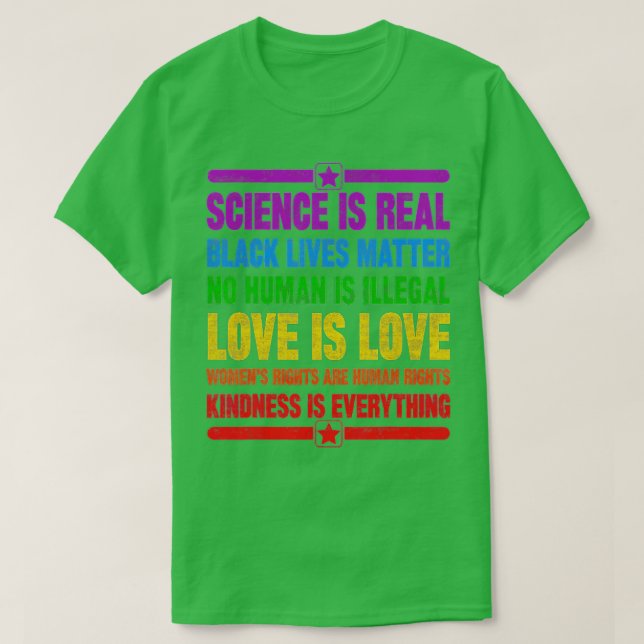 Camiseta Science is Real Black Lives Matter Pride Month (Frente do Design)