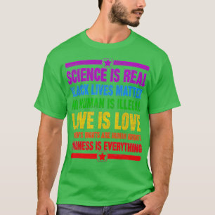 Camiseta Science is Real Black Lives Matter Pride Month
