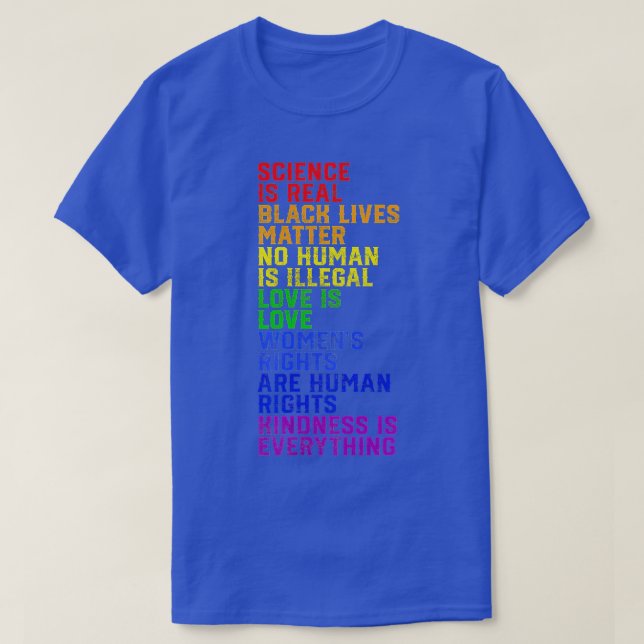 Camiseta Science is Real Black Lives Matter Pride Month  (1 (Frente do Design)