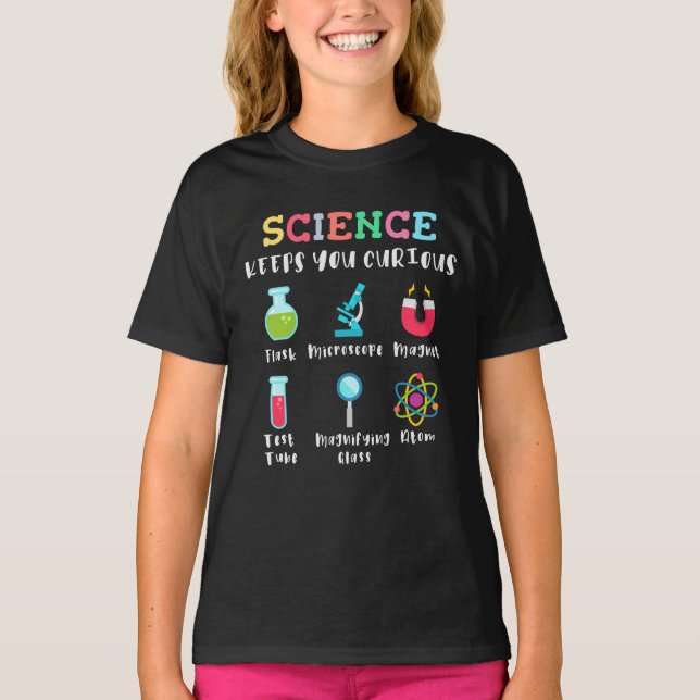 Camiseta Science keeps you curious (Frente)