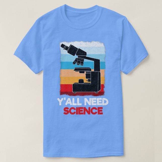Camiseta Science Microscope Biology Premium (Frente do Design)