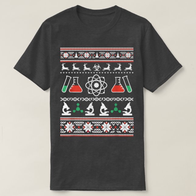 Camiseta Science Scientist Ugly Sweater Funny Christmas  (Frente do Design)