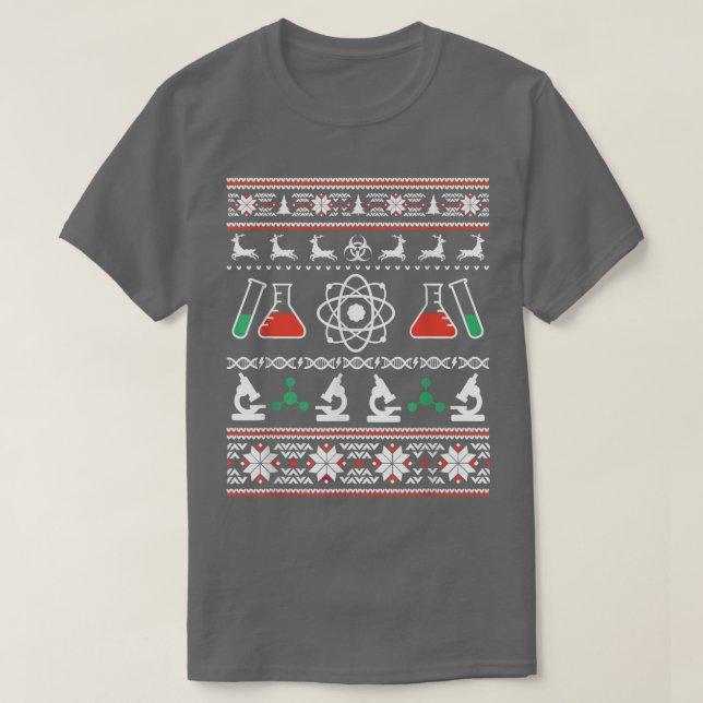 Camiseta Science Scientist Ugly Sweater Funny Christmas  (Frente do Design)