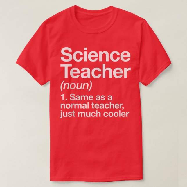 Camiseta Science Teacher Definition Funny Back To School Fi (Frente do Design)