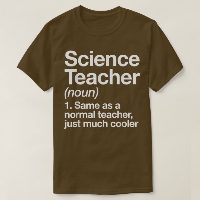 Camiseta Science Teacher Definition Funny Back To School Fi (Frente do Design)