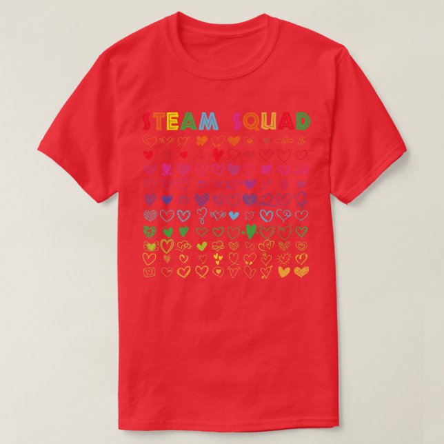 Camiseta Science Tech Engineering Art Math Teacher STEAM Sq (Frente do Design)