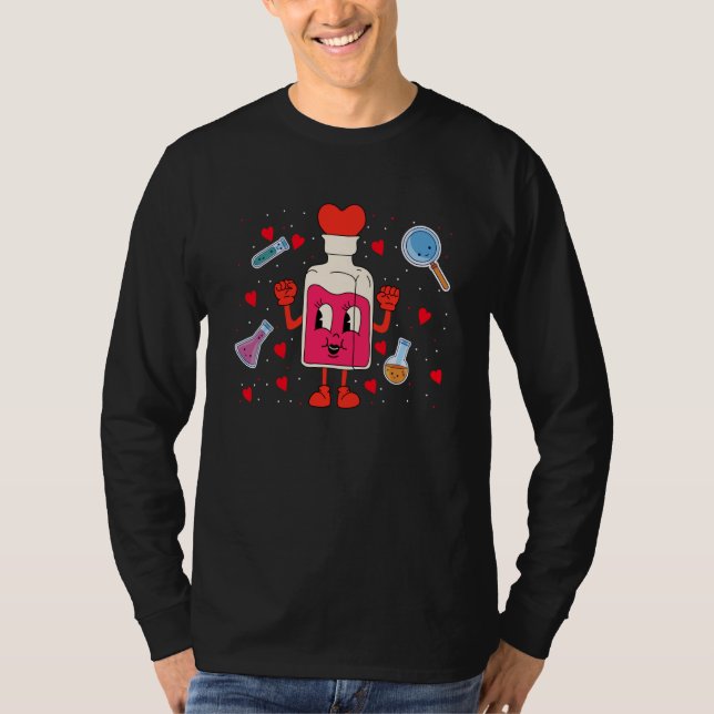 Camiseta Science Valentines Day Cute Chemistry Nerd Chemist (Frente)
