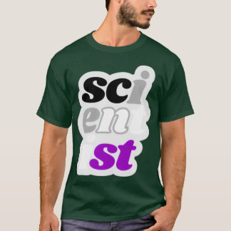 Camiseta scientist asexual vertical no border
