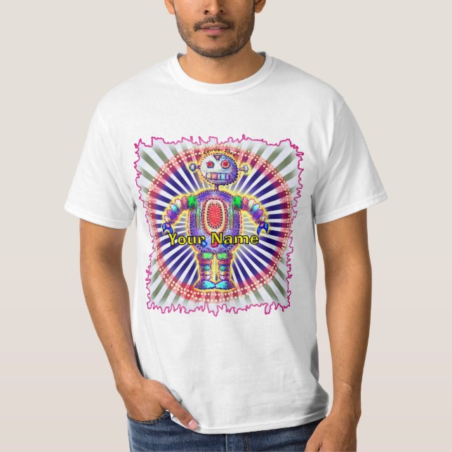 Camiseta Scifi rainbow robot (Frente)