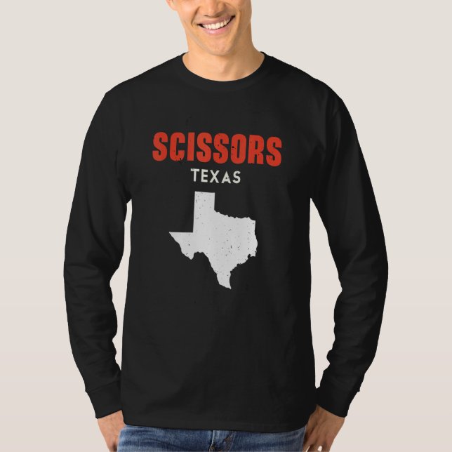 Camiseta Scissors Texas USA State America Travel Texas (Frente)