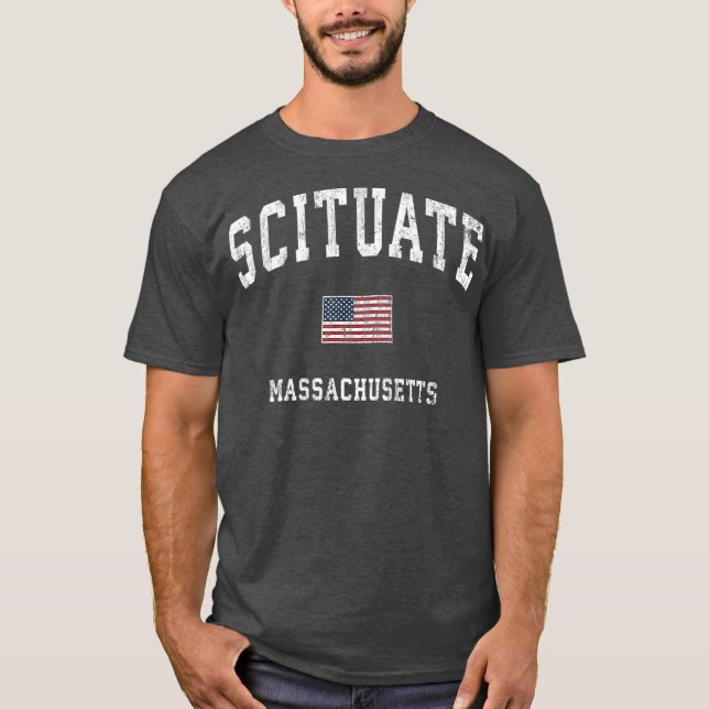 Camiseta Scituate Massachusetts MÃE Vintage - Bandeira Amer (Frente)