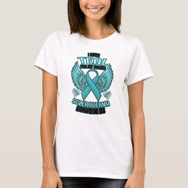 Camiseta Scleroderma Awareness Father Support Ribbon (Frente)