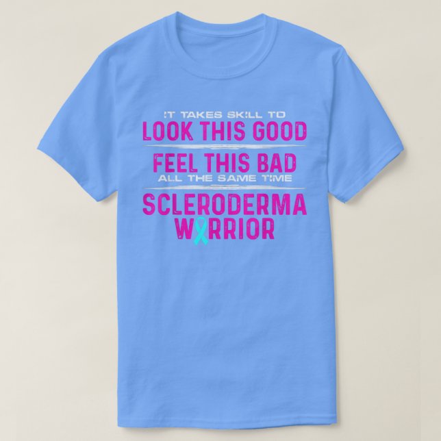 Camiseta Scleroderma Survivor Warrior Skills (Frente do Design)