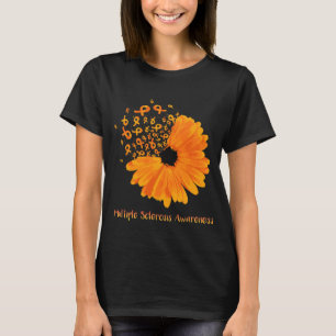 Camiseta Sclerose Sensibilização Flor de Fita Esperança