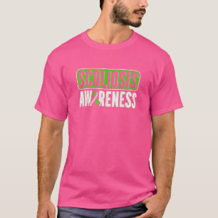 Camiseta Scoliose Sensibilização Fita Verde Cirurgia de Vol