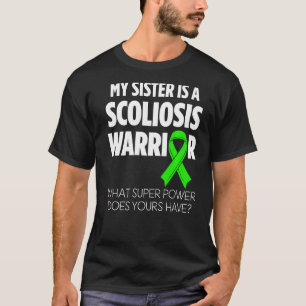 Camiseta Scoliose Sensibilização Irmã Scoliotic Warrior Sur