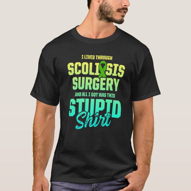 Camiseta Scoliose Sensibilização Sobrevivência do Guerreiro (Frente)