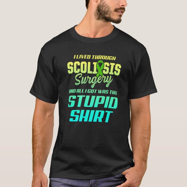 Camiseta Scoliose Sensibilização Sobrevivência do Guerreiro (Frente)