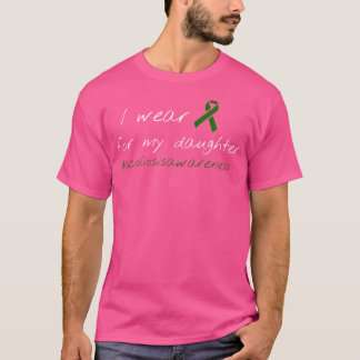 Camiseta Scoliose Veste Verde Para Filha Suporte Ao Pai Mãe