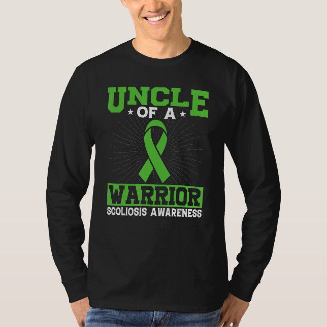 Camiseta Scoliosis  Back Spinal Injury Warrior's Uncle Scol (Frente)