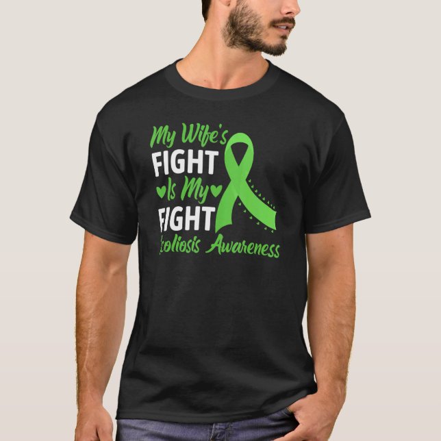 Camiseta Scoliosis  Men's Spinal Injury Warriors Husband Sc (Frente)