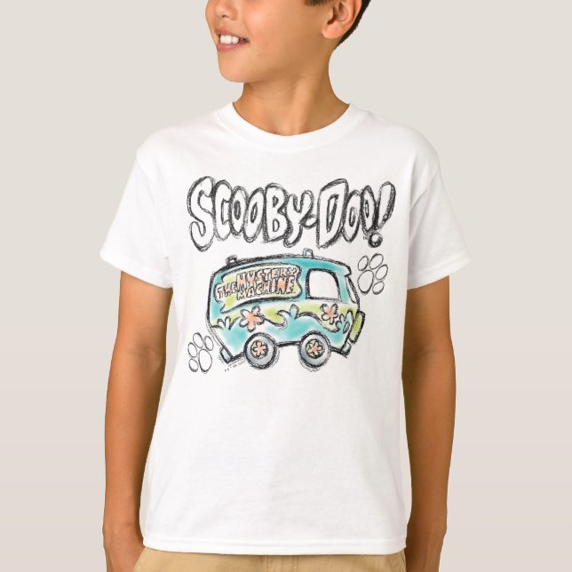Camiseta Scooby-Doo | Esboço da Máquina Misteriosa (Frente)