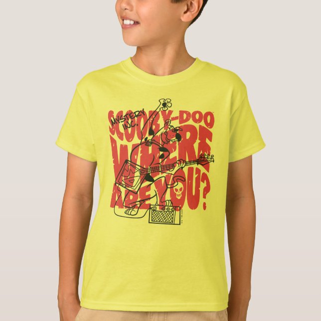 Camiseta Scooby-Doo Onde Você Está Punk Guitar Riff (Frente)