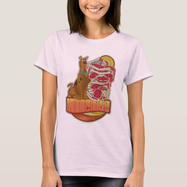 Camiseta Scooby-Doo | Pilha de pizza "Munchies" (Frente)