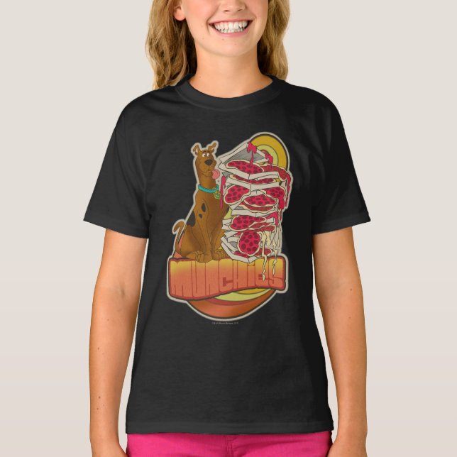 Camiseta Scooby-Doo | Pilha de pizza "Munchies" (Frente)