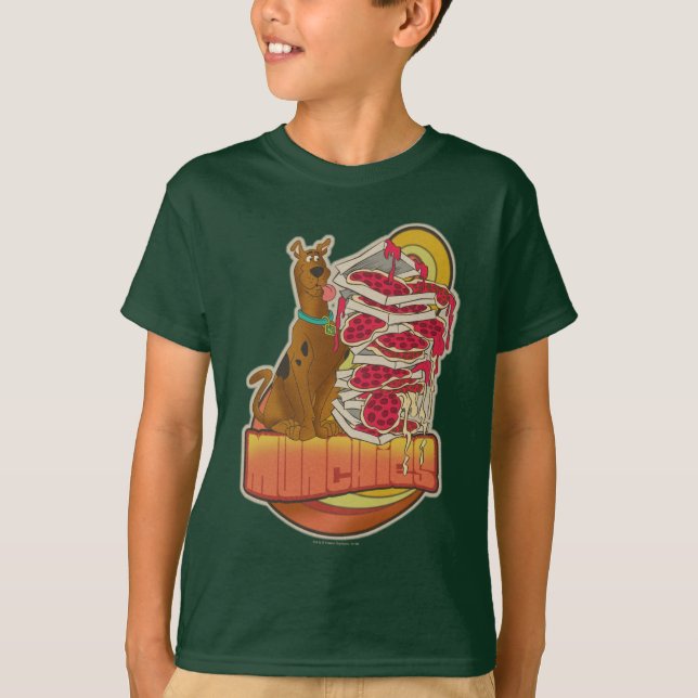 Camiseta Scooby-Doo | Pilha de pizza "Munchies" (Frente)