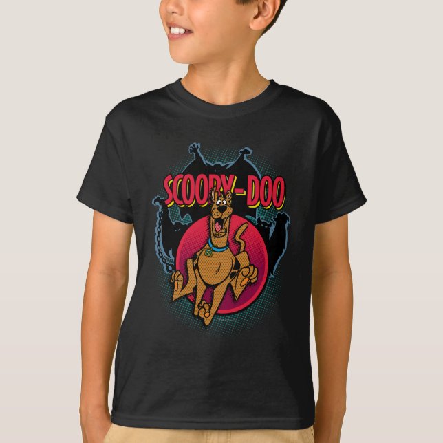 Camiseta Scooby-Doo que funciona dos fantasmas gráficos (Frente)