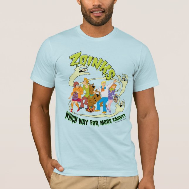 Camiseta Scooby-Doo | Zoinks Which Way for More Candy? (Frente)