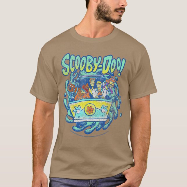 Camiseta ScoobyDoo Mystery Machine Portal Group Shot Small  (Frente)
