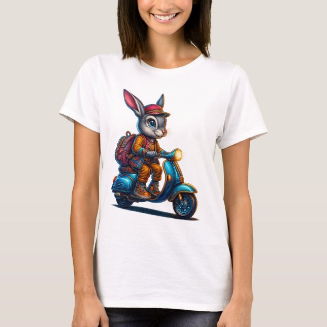 Camiseta Scooter Bunny Retro T-Shirt (Frente)