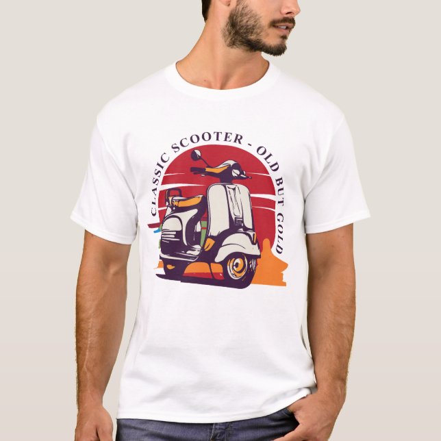 Camiseta Scooter Clássico Velho Mas Ouro (Frente)
