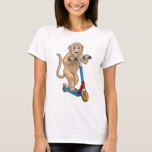 Camiseta Scooter de chute de macaco